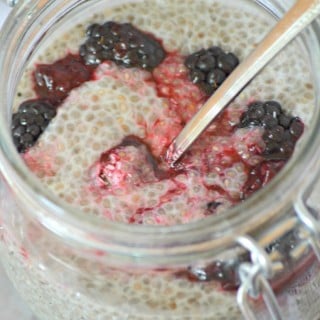 Chia Pudding With Berry Sauce: delicious and healthy breakfast and brunch idea. Gluten free chia pudding is paired with a homemade berry sauce. Easy and yumny!