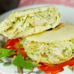 Delicious Venezuelan Arepas filled with the best avocado chicken salad. Perfect for a quick lunch and dinner! Use it in sandwiches, arepas or by itself! Yum