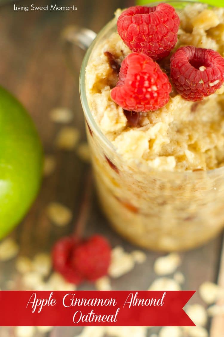 apple cinnamon almond oatmeal recipe cover