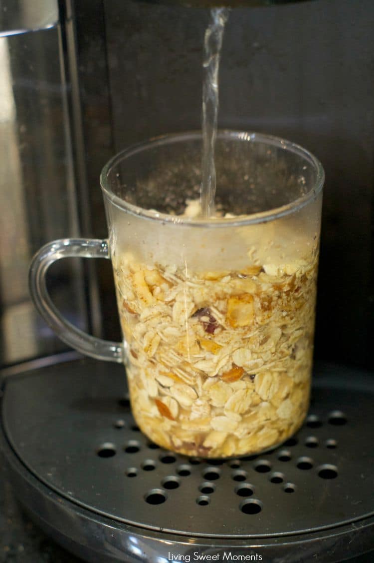 Instant Apple Cinnamon Almond Oatmeal - Have breakfast in seconds using the Nature Valley Bistro Cups! Use your coffee machine to brew your breakfast. Cool!