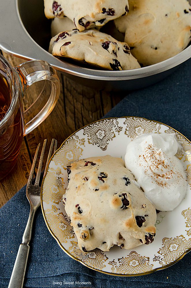 Cranberry Cinnamon Scones - these tender melt in your mouth scones are super easy to make and delicious! Perfect for breakfast, brunch or with tea! Yummy