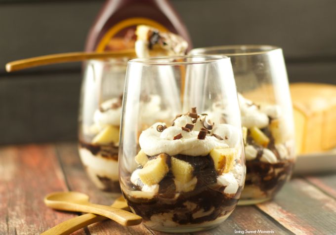 Easy Tiramisu Recipe - this delicious no bake dessert is made in 10 minutes or less and poured onto individual glasses for a fancy look. You will love them!