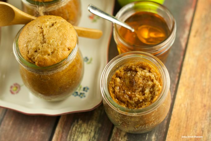 Apple Honey Cake In A Jar: celebrate rosh hashanah with these delicious & moist apple honey cakes in a jar. Give them out as gifts or serve them for dessert