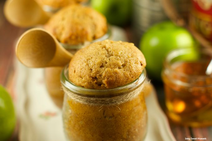 Apple Honey Cake In A Jar: celebrate rosh hashanah with these delicious & moist apple honey cakes in a jar. Give them out as gifts or serve them for dessert