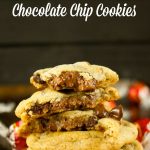 Truffle Stuffed Chocolate Chip Cookies - these chewy chocolate chip cookies are ooey gooey and stuffed with a chocolate truffle. The best cookie recipe! Yum