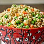 Cauliflower Fried Rice - Healthy, low-carb, and seriously tasty! Tastes so much like the Chinese takeout but without the guilt. Perfect healthy side dish.