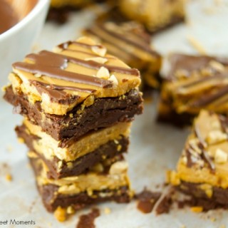 This Chocolate Caramel Fudge is easy to make and contains a layer of silky chocolate and a layer of creamy caramel. The ultimate no bake Holiday dessert. Gluten Free!