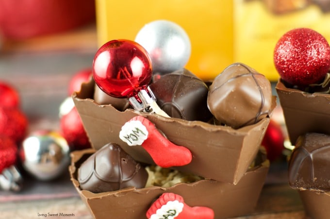 Edible Chocolate Boxes Tutorial - these Chocolate boxes make beautiful Holiday DIY gifts for friends and family. Fill them up with chocolate or candy. Yum!