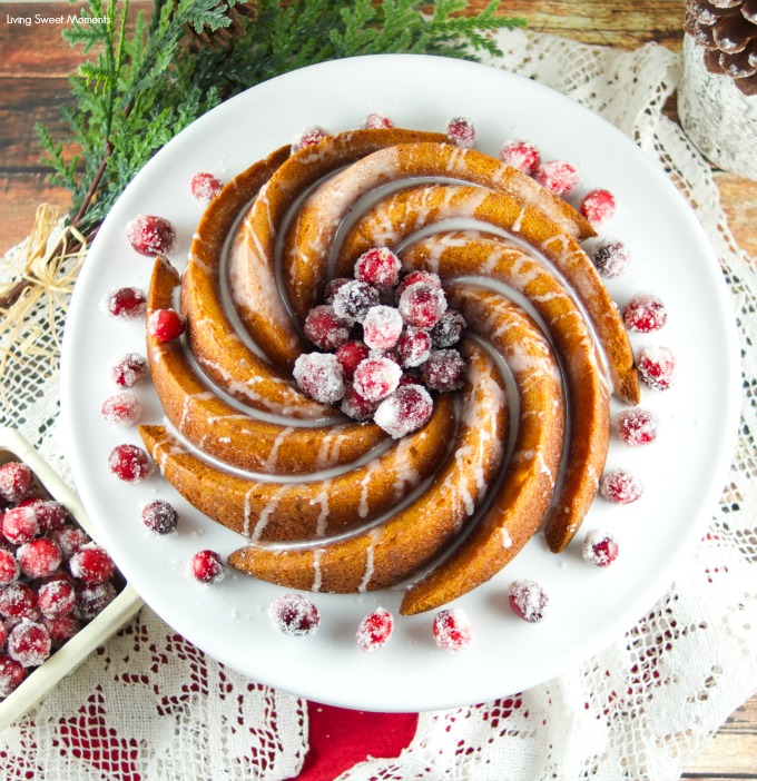 This Gingerbread Bundt Cake With Vanilla Glaze is moist, easy to make and delicious. The perfect Holiday dessert for parties, Breakfast and even brunch. Yum