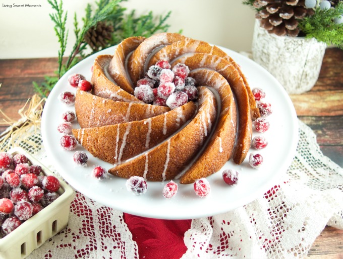 This Gingerbread Bundt Cake With Vanilla Glaze is moist, easy to make and delicious. The perfect Holiday dessert for parties, Breakfast and even brunch. Yum