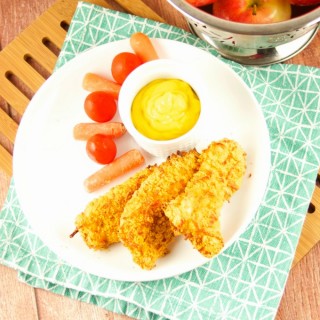These Cracker Crusted Chicken Strips are oven baked until crunchy perfection. The perfect under 30-minute dinner idea using Goldfish crackers. Kid friendly!