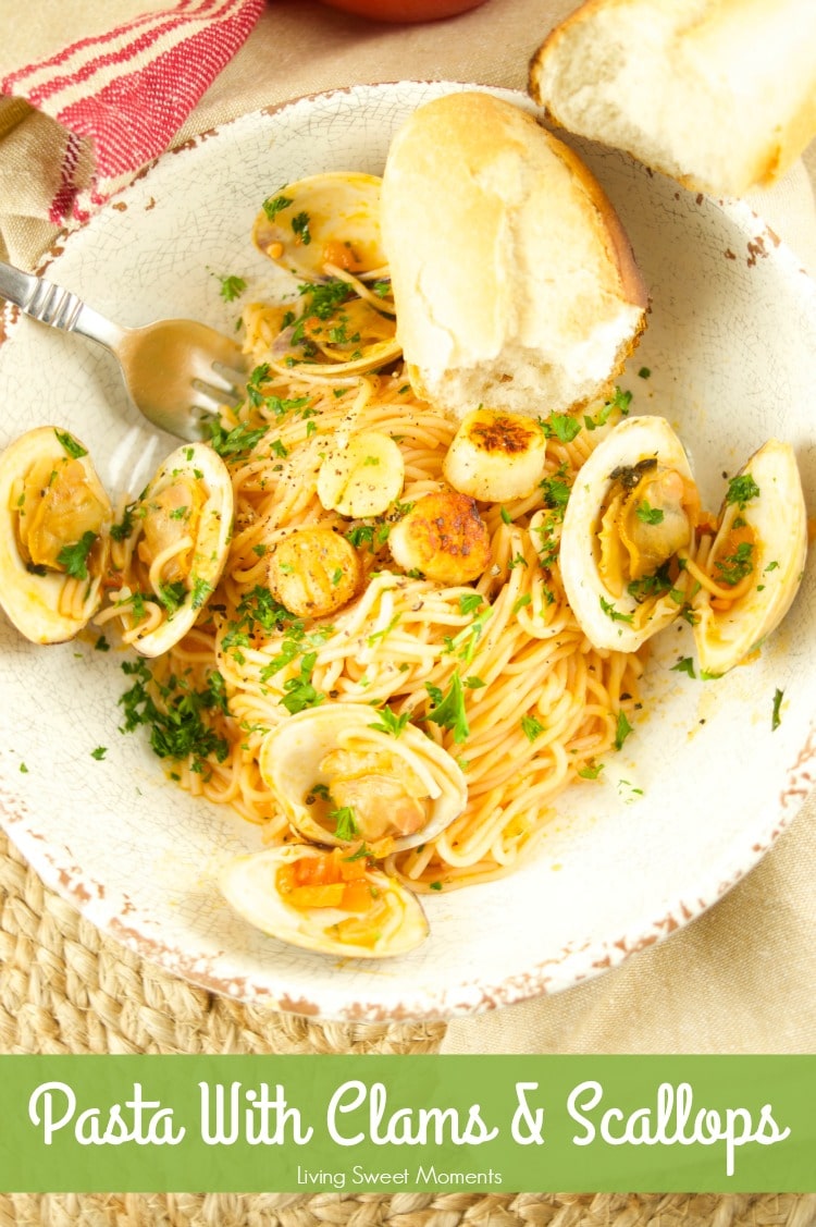 delicious pasta with clams and scallops – recipe tutorial