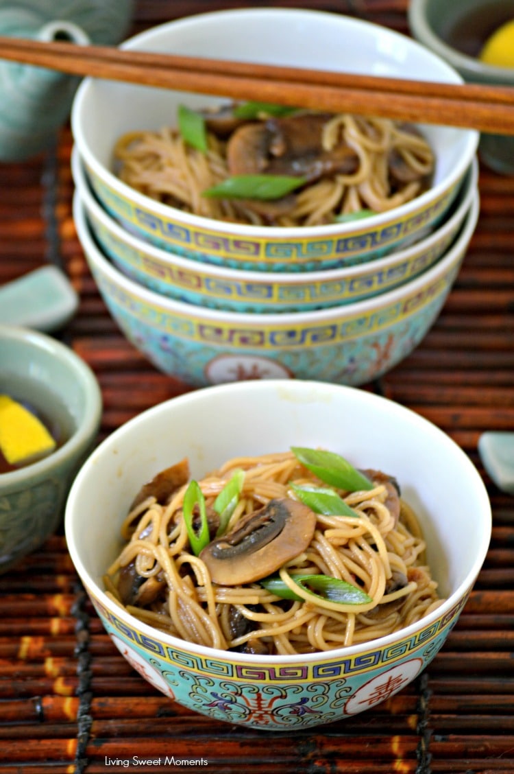 These easy to make delicious Vegetarian Spicy Sesame Noodles are ready in 20 minutes or less and is the perfect quick night dinner recipe for your family. 