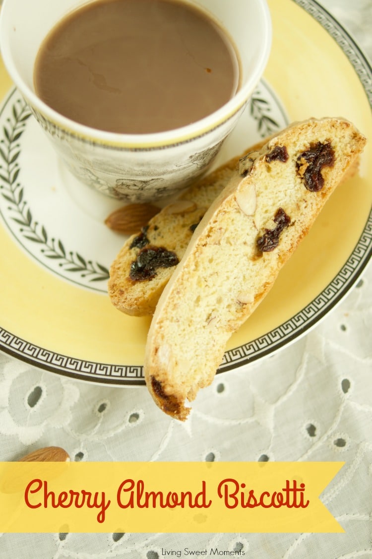 These delectable Italian Cherry Almond Biscotti (Cantucci) are the perfect cookies to dip in wine, coffee and hot cocoa for breakfast, snack or dessert. Yummy!