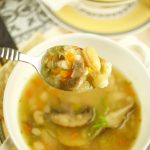 This hearty white Bean And Barley Soup is full of veggies and flavor. Ready in no time, tastes like it's been simmering for hours. Vegetarian dinner idea