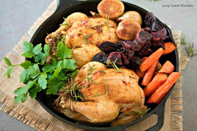 Cornish Hens With Roasted Veggies - Living Sweet Moments