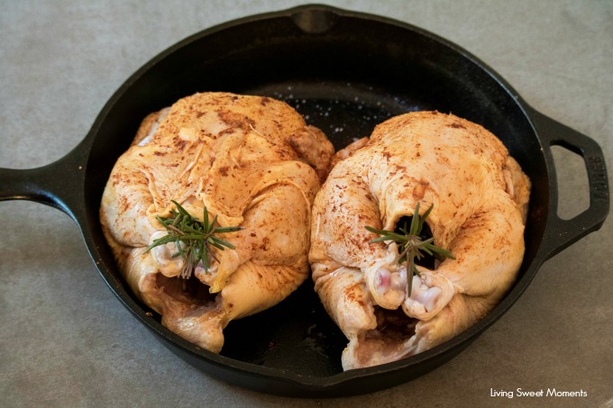 Delicious and juicy oven roasted cornish hens recipe with baked Veggies. The perfect fancy dinner idea to serve on Easter or any other Holiday. My favorite! 