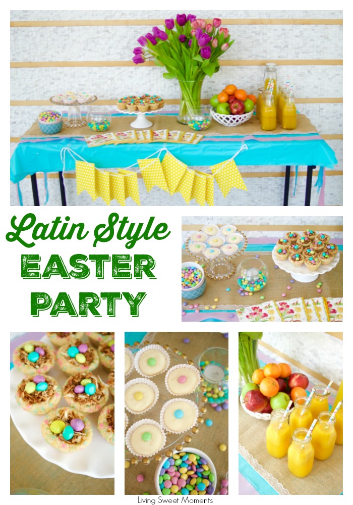Hosting A Latino Easter Party with easy to make sweets and desserts using a Latino Flair! Decorate with pastel colors and the new Easter M&M's - Yum!