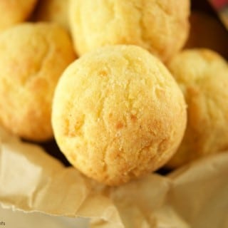 This yummy Latin Cheese Bread (almojabanas) is gluten free and delicious. Perfect to serve as rolls during dinner and as appetizers for a party or brunch. Originally from Colombia.