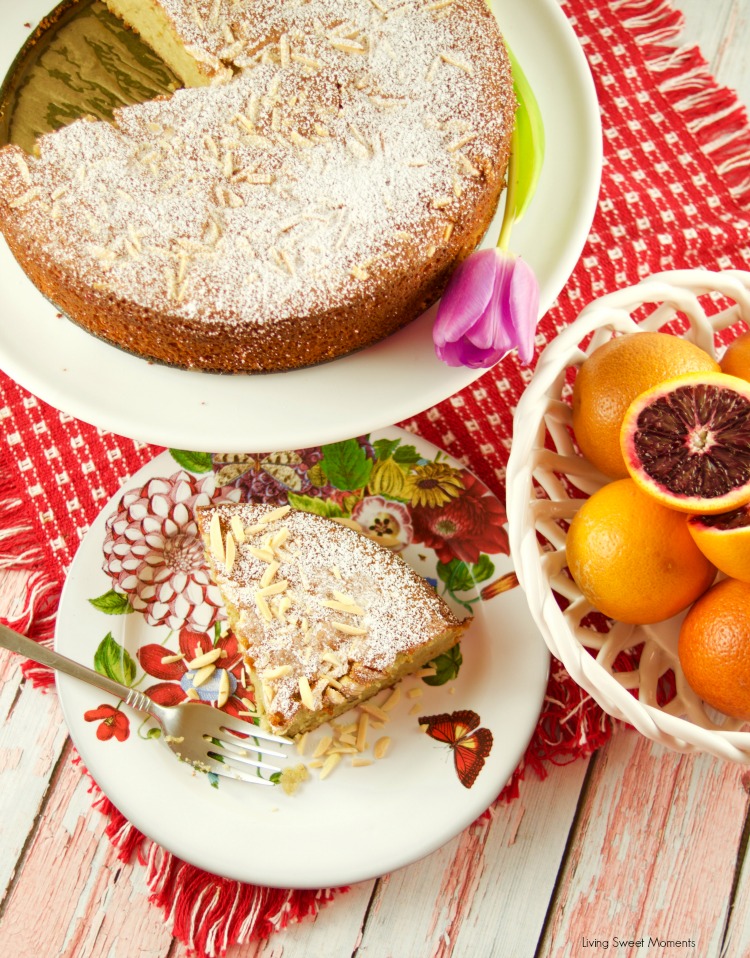 This moist Blood Orange Almond Flourless Cake is delicious and easy to make. The perfect Spring dessert to enjoy with tea and coffee. It's gluten free too. 