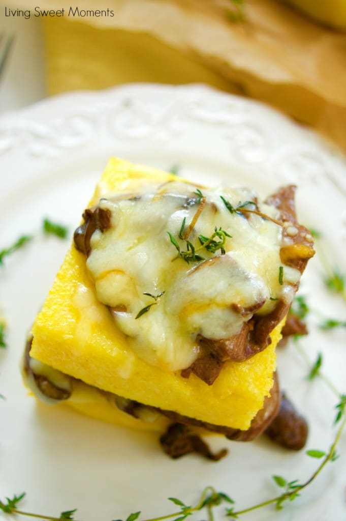 Mushroom Ragu Over Polenta Squares Living Sweet Moments 1663