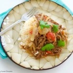 This Venezuelan Shredded Beef (carne mechada) is ready in no time using the Instant Pot pressure cooker. The perfect quick weeknight dinner idea! 