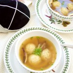 This Asian style Matzo Ball Soup recipe is made with a flavorful ginger scallion broth and shiitake mushrooms. Perfect for your modern Passover Seder menu.