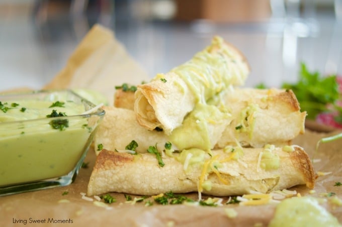 This delicious Baked chicken taquitos recipe is easy to make and yummy. The Chicken is baked with cheese and salsa verde sauce on a crispy tortilla for a quick weeknight dinner idea that the whole family will enjoy!