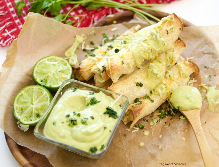 This delicious Baked chicken taquitos recipe is easy to make and yummy. The Chicken is baked with cheese and salsa verde sauce on a crispy tortilla for a quick weeknight dinner idea that the whole family will enjoy!