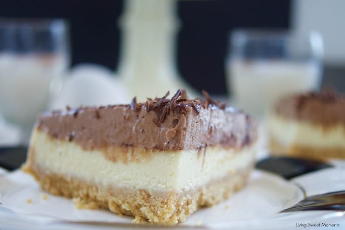 This Horchata Mousse Cheesecake recipe is easy to make, creamy and delicious. It has a Cookie crust, horchata cheesecake, horchata-choco mousse, & ganache. 