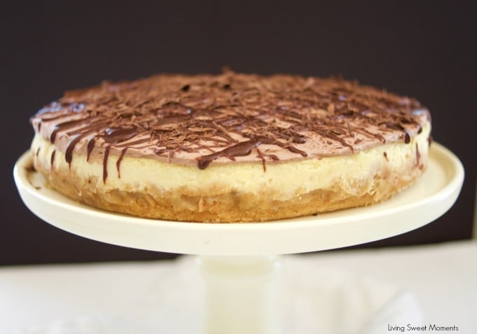 This Horchata Mousse Cheesecake recipe is easy to make, creamy and delicious. It has a Cookie crust, horchata cheesecake, horchata-choco mousse, & ganache.