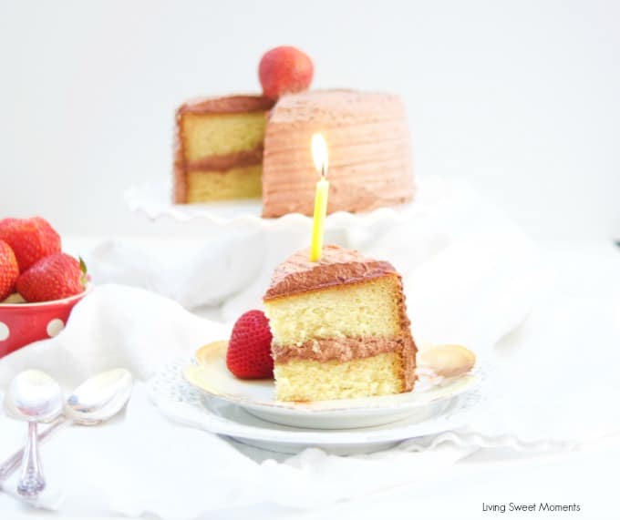 Tasty vanilla cake on plate, white background Stock Photo | Adobe Stock