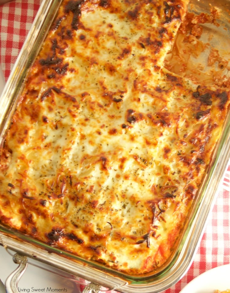 This easy Diabetic Lasagna Recipe is delicious, hearty and healthy. Made with ground turkey and fat-free ricotta. Perfect for an easy weeknight dinner idea.