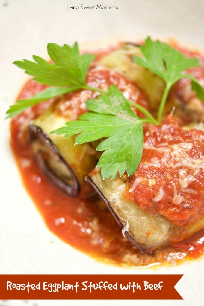 Roasted Eggplant Stuffed with Beef - Living Sweet Moments