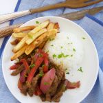 This delicious beef stir fry recipe (Peruvian Lomo Saltado) is made in 15 minutes or less and is healthy, tasty and perfect for a quick weeknight dinner.