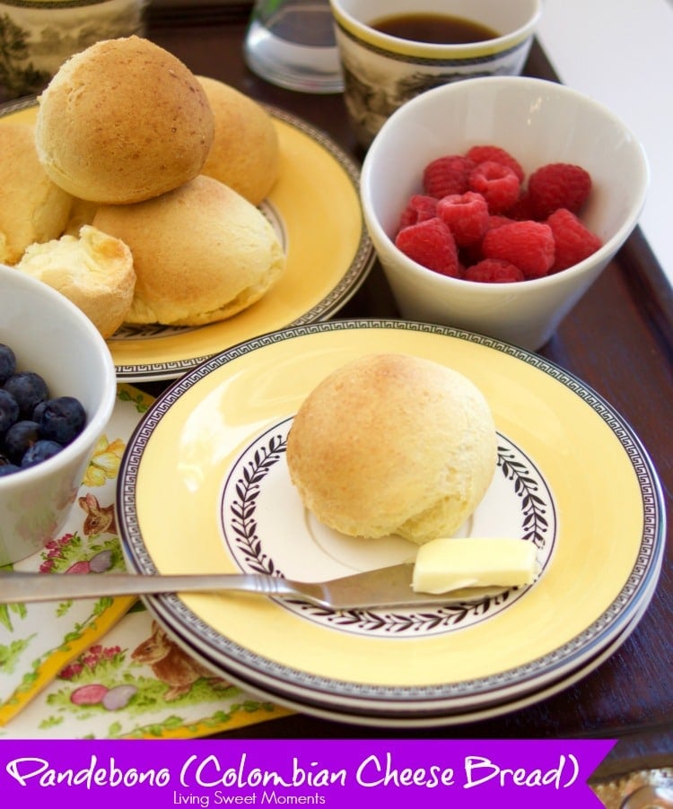 Pandebono is a Colombian gluten-free cheese bread that's easy to make and delicious. Serve it warm for breakfast or as rolls during dinner. Made in 30 min! 