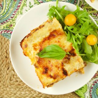 This Authentic Italian Lasagna Recipe made is by layering noodles with bolognese sauce, cheese, and bechamel. Delicious for dinner and celebrations.