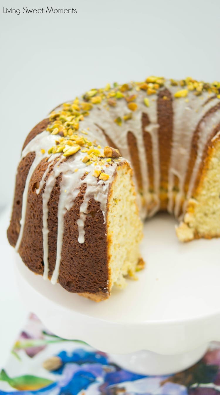 This delicious Pistachio Bundt Cake Recipe is made entirely from scratch and is topped with a sweet vanilla icing. Perfect for dessert, brunch, or anytime!