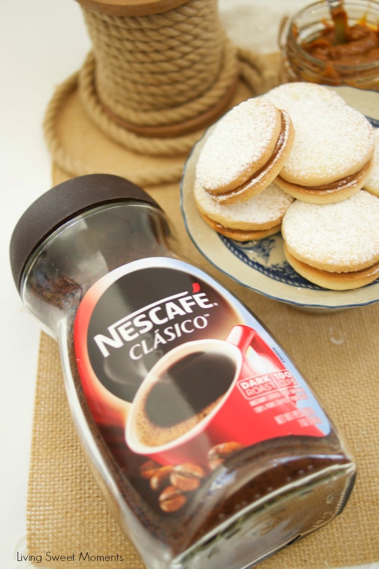 Alfajores Recipe - they are delicate shortbread cookies filled with dulce de leche. These cookies use cornstarch as a main ingredient. Great with coffee!