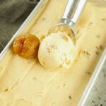 This delicious Chestnut Ice Cream Recipe is made with only 5 ingredients and chunks of real marron glace pieces inside. No ice cream machine required! Yummy