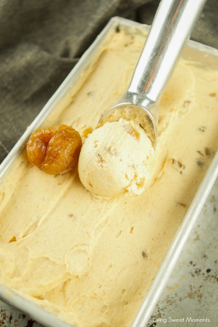 This delicious Chestnut Ice Cream Recipe is made with only 5 ingredients and chunks of real marron glace pieces inside. No ice cream machine required! Yummy