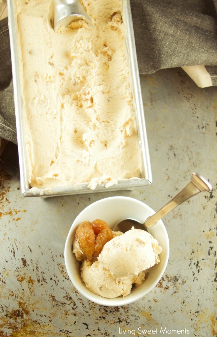 This delicious Chestnut Ice Cream Recipe is made with only 5 ingredients and chunks of real marron glace pieces inside. No ice cream machine required! Yummy