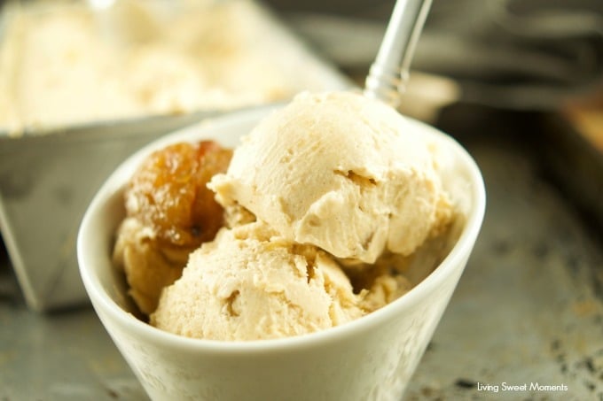 This delicious Chestnut Ice Cream Recipe is made with only 5 ingredients and chunks of real marron glace pieces inside. No ice cream machine required! Yummy