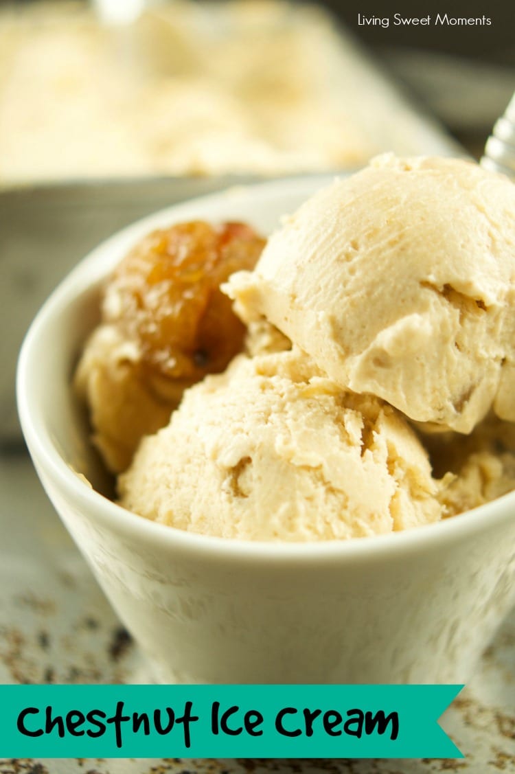 Creamy No Churn Chestnut Ice Cream Recipe - Living Sweet Moments