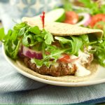 These delicious Greek Burgers With Tzatziki Sauce are made from scratch and they are ready in 20 minutes or less! The perfect quick weeknight dinner idea.