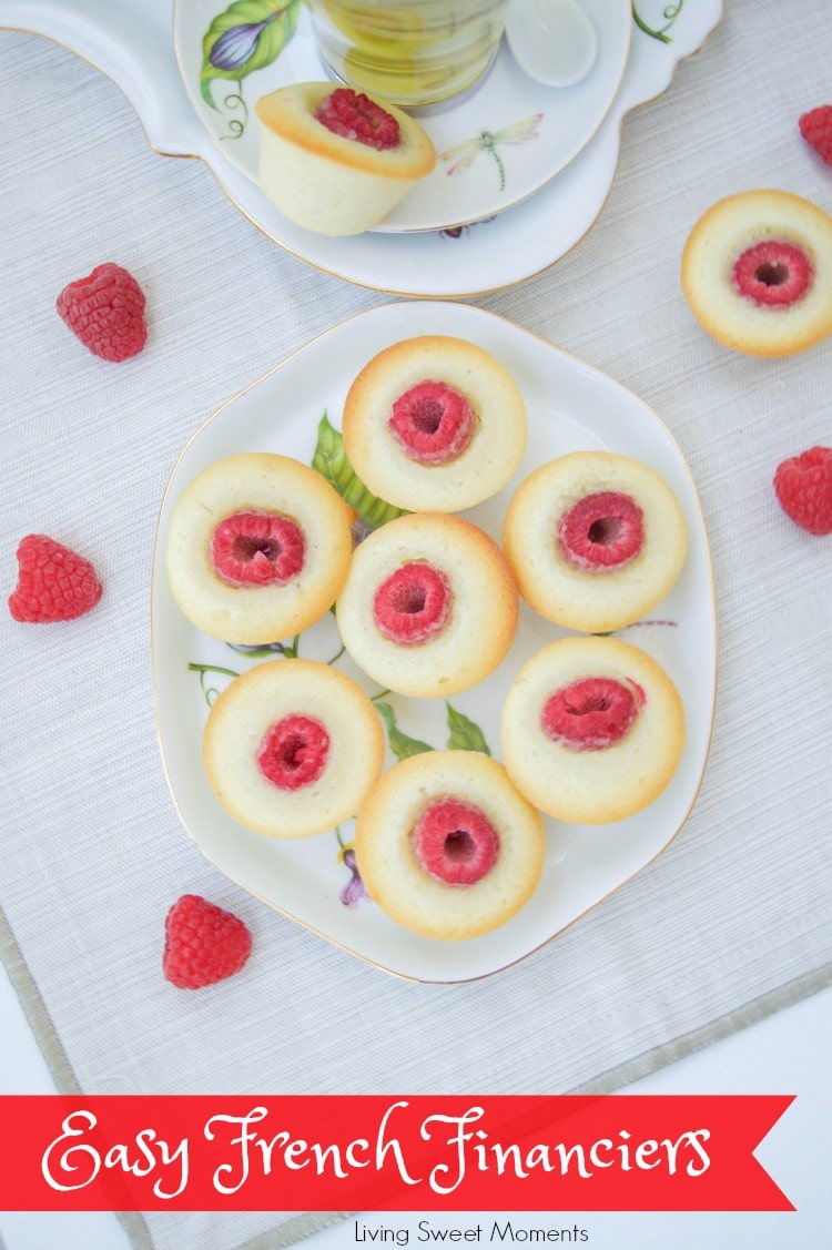 Financiers Recipe - this delicate french almond cake is flavored with browned butter and is super easy to make. The perfect dessert to enjoy with tea. 