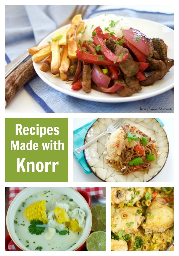 Here are a few recipes made with Knorr Bouillon cubes to enhance the flavor of my latin dishes. This product is so versatile! From soups to chicken and beef