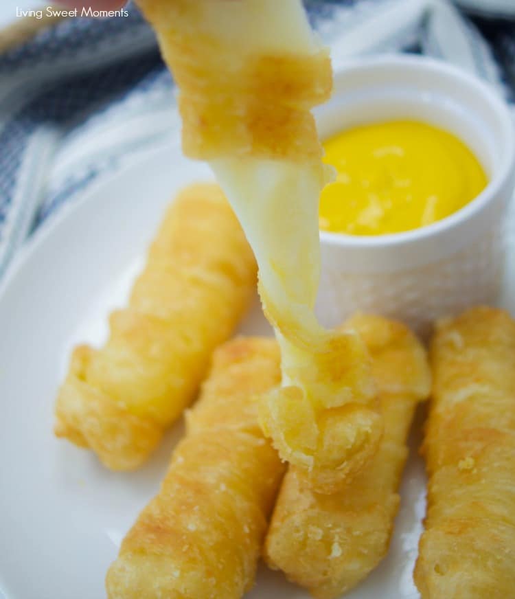 These delicious Venezuelan Tequeños (cheese sticks) are made with Gouda cheese and only require 3 ingredients. The perfect appetizer to any party or event.
