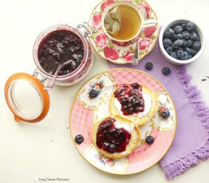 This delicious Blueberry Jam Recipe requires only 3 ingredients and is super easy to make and can. Use it as a spread or as a filling for pies or cookies.