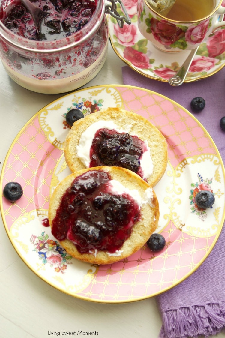 This delicious Blueberry Jam Recipe requires only 3 ingredients and is super easy to make and can. Use it as a spread or as a filling for pies or cookies.